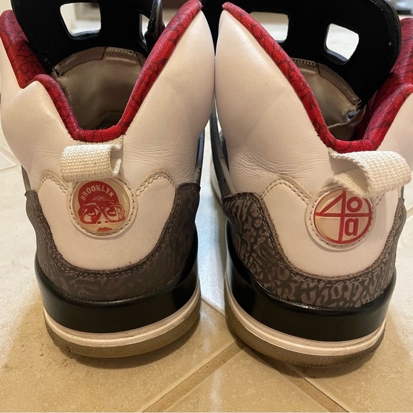 Nike AirJordan Retro Spizike White Cement HighTop Sneakers Basketball Size 11 - Picture 8 of 16